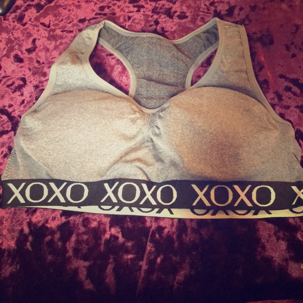 Grey sports bra